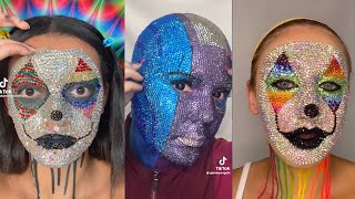 RHINESTONE MAKEUP REMOVAL  HALLOWEEN MAKEUP  ASMR [upl. by Ainirtac251]