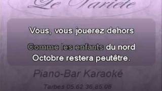 Francis cabrel quot octobre quot Karaoké [upl. by Reyna]