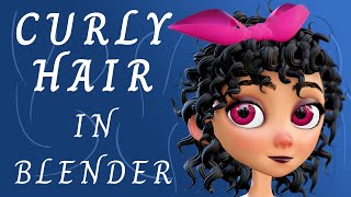 How to Make Curly Hairstyles without particles in Blender  Blender Hair Tutorial [upl. by Angelo765]