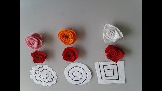 Flores en espiral de fieltro foami y papel [upl. by Redyr]