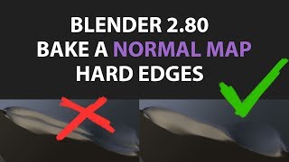 Blender 28  280 BAKING NORMAL MAP  SHADING  HARD EDGES [upl. by Anaib]