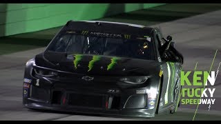 Kurt Busch narrowly beats brother Kyle for Kentucky win [upl. by Ayotnahs]