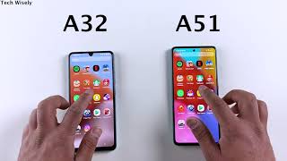 SAMSUNG A32 vs A51  SPEED TEST [upl. by Bartolemo]