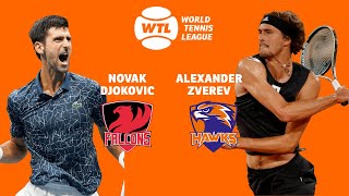 Novak Djokovic vs Alexander Zverev  2022 World Tennis League [upl. by Ancell]