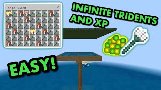 EASY 121 TRIDENT FARM TUTORIAL in Minecraft Bedrock MCPEXboxPS4Nintendo SwitchWindows10 [upl. by Nnyltiak]