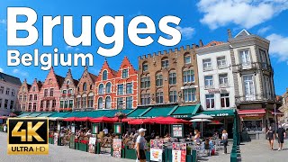 Bruges Belgium Walking Tour 4k Ultra HD 60fps – With Captions [upl. by Anivle]