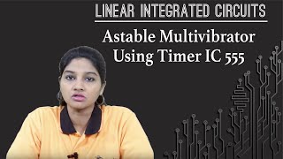 Astable Multi Vibrator using Timer IC 555  Special Purpose Integrated Circuits in EXTC [upl. by Haseefan]