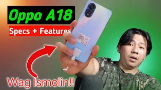 Oppo A18  Small But POWERFUL  Specs amp Features [upl. by Aubrette]