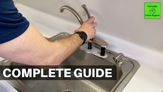 How To Install A New Delta Kitchen Faucet Including Removal [upl. by Akira889]