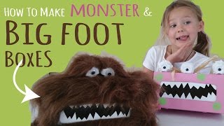 How to Make a Monster Box amp Big Foot Box – Kleenex Box Craft – Monster Halloween Crafts [upl. by Singhal182]