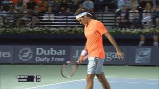 Novak Djokovic vs Roger Federer ATP Dubai 2015 Final Highlights [upl. by Nylknarf514]