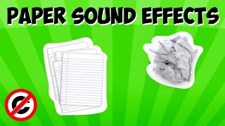 Paper Sound Effects Copyright Free [upl. by Notnef998]