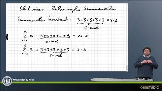 0006 Rechenregeln Summenzeichen konstante Summanden [upl. by Anitnatsnok]