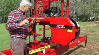 How to adjust roller guides on a portable sawmill [upl. by Sheeran]