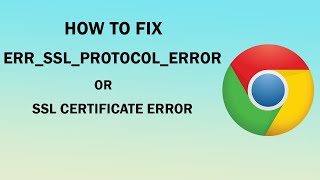 How to Fix “ERRSSLPROTOCOLERROR” for Google Chrome  SP SKYWARDS [upl. by Lezirg166]