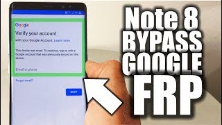 NO PC  Unlock Google Account FRP Bypass  Samsung Galaxy Note 8 [upl. by Brouwer]