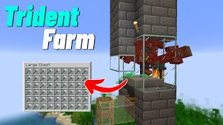 NEW UPDATED Minecraft Trident Farm Drowned Farm  121 [upl. by Aihsia]