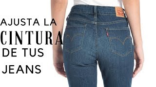 ESTRECHAR LA CINTURA DE TUS PANTALONES 2 METODOS FACILES  MUY FÁCIL DIY [upl. by Aggy]