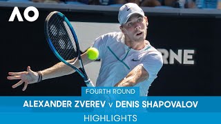 Alexander Zverev v Denis Shapovalov Highlights 4R  Australian Open 2022 [upl. by Idnal]