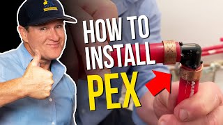 How To Install Pex Pipes  Plumbing Tips [upl. by Htrahddis]