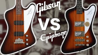 Gibson Thunderbird vs Epiphone Thunderbird with Jayme Lewis [upl. by Neelyam]