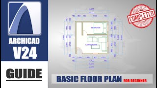 Archicad 24 Basic Floor Plan Tutorial For Beginner COMPLETE [upl. by Landers]