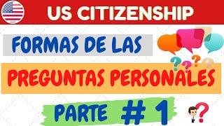 PREGUNTAS PERSONALES FORMULARIO N400  CIUDADANIA AMERICANA [upl. by Enitsud873]