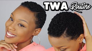 Styling My 4C TWAShort Natural Hair  QUICK amp EASY Routine [upl. by Ahsimaj406]