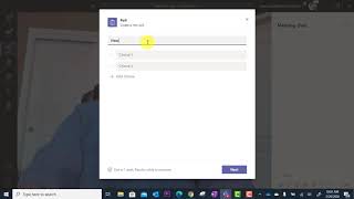 Microsoft Teams  Using the Polling tool [upl. by Doane]