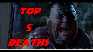 Top 5 Most Brutal Deaths in the Jurassic Park Movies [upl. by Kcyrred]