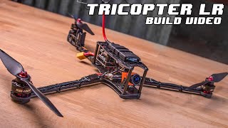 TRICOPTER LR  Long Range FPV 1h Flight time Foldable multirotor  Build Video [upl. by Winser]