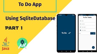 Part 1  To Do List App Using Sqlite Database  Android Studio 2020 [upl. by Nerval]