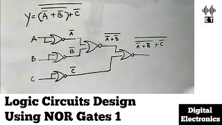 Logic Circuit Design From Boolean Expression Using NOR Gates  Question 1  Digital Electronics [upl. by Specht738]