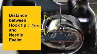 How to adjust sewing machine hook timing [upl. by Justino]