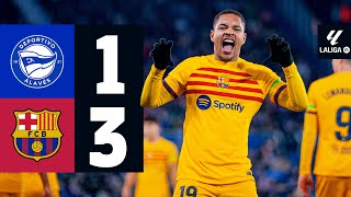 ALAVES 1 vs 3 FC BARCELONA  LALIGA 202324 MD23 [upl. by Devehcoy]