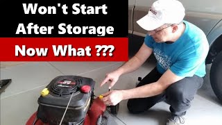 Lawn Mower WONT START after storage  How to FIX it  Briggs amp Stratton Craftsman [upl. by Annalise930]