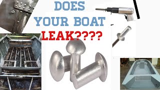 HOW TO REPLACE LEAKY BOAT RIVETS SOLID AND POP [upl. by Les891]