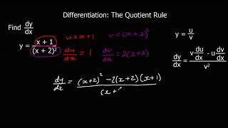 Differentiation  The Quotient Rule [upl. by Elma]