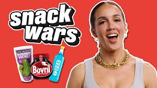 WWE Superstar Chelsea Green Rates British And American Food  Snack Wars [upl. by Noyrb]