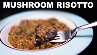 Mushroom risotto with homemade mushroom stock [upl. by Lepine]