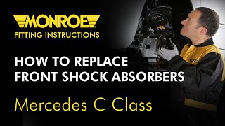 How to replace Front Shock Absorbers  Mercedes CClass [upl. by Yrellih]