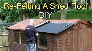 How to Easily Felt a Shed Roof The Right Way DIY [upl. by Namad]