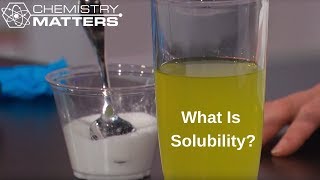 What Is Solubility  Chemistry Matters [upl. by Anaitsirk]