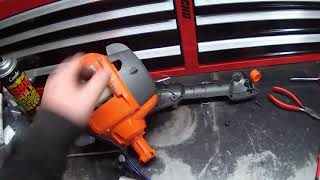 HOW TO  husqvarna 128ldx trimmer head not spinning fix upper shaft replacement [upl. by Htinnek]