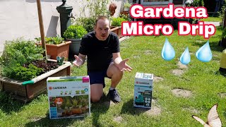 Gardena Micro Drip Bewässerungssystem Starter Kit Installation verlegen Test Review [upl. by Hi]