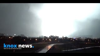 Downtown Nashville tornado Severe weather hits Music City [upl. by Ajssatan]