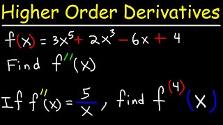 Higher Order Derivatives [upl. by Rawdon]