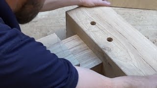 Timber Framing Mortise amp Tenon [upl. by Yllod]