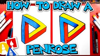 How To Draw A Penrose Triangle  Optical Illusion [upl. by Teodoro]