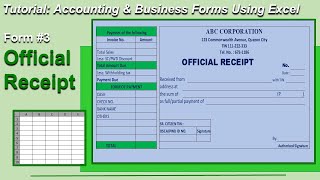 OFFICIAL RECEIPT  ACCOUNTING FORM 3  TUTORIAL [upl. by Barthol]